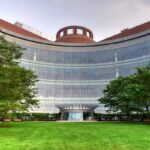 The John Joseph Moakley US Courthouse in Boston, MA. It serves as headquarters for the US Court of Appeals and the US District Court for the District of Massachusetts.